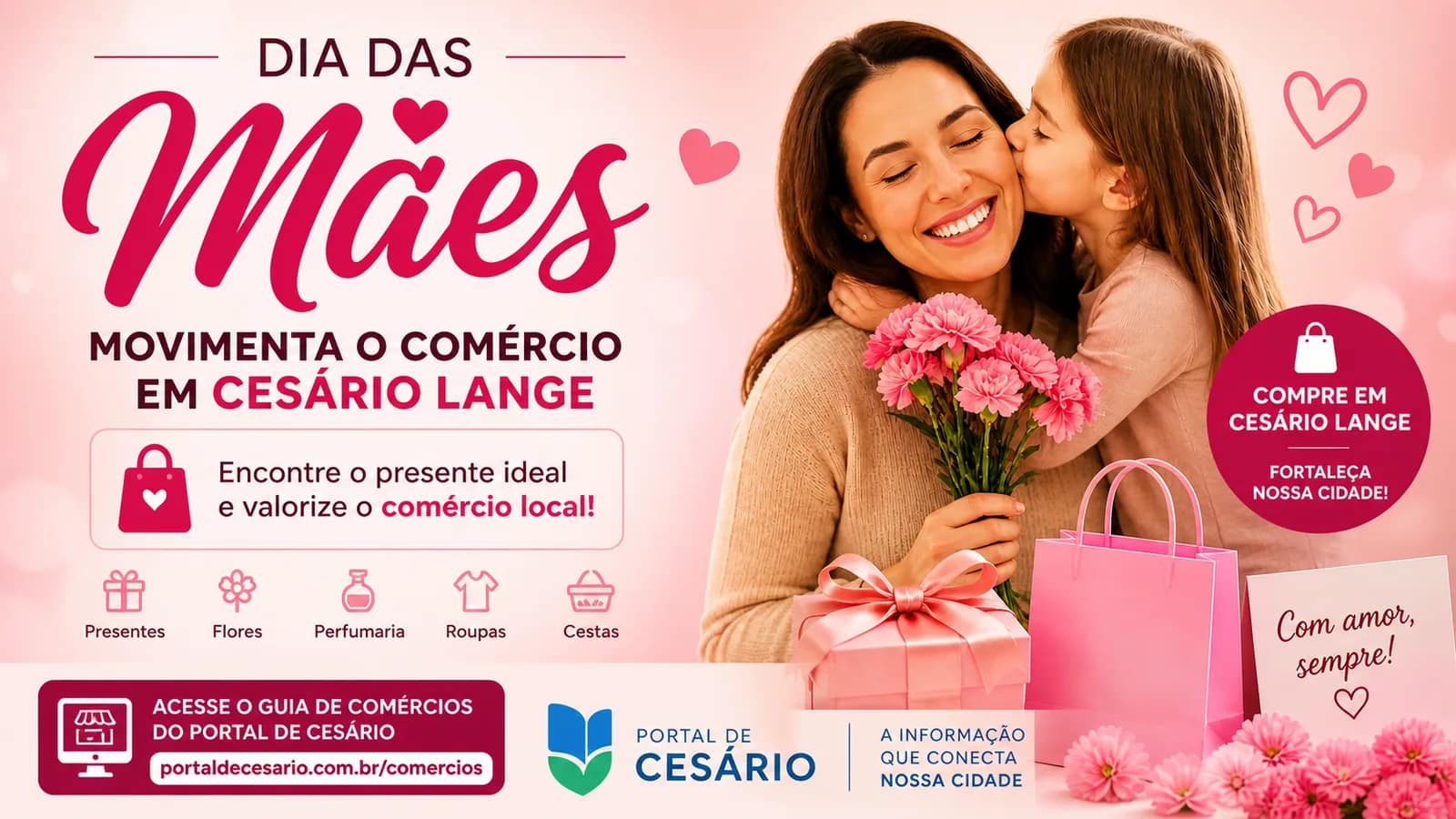 Dia das Mães movimenta o comércio em Cesário Lange neste fim de semana - Economia em Cesário Lange