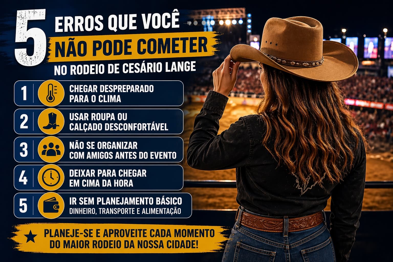 5 erros que você NÃO pode cometer no Rodeio de Cesário Lange 2026 - Cultura em Cesário Lange